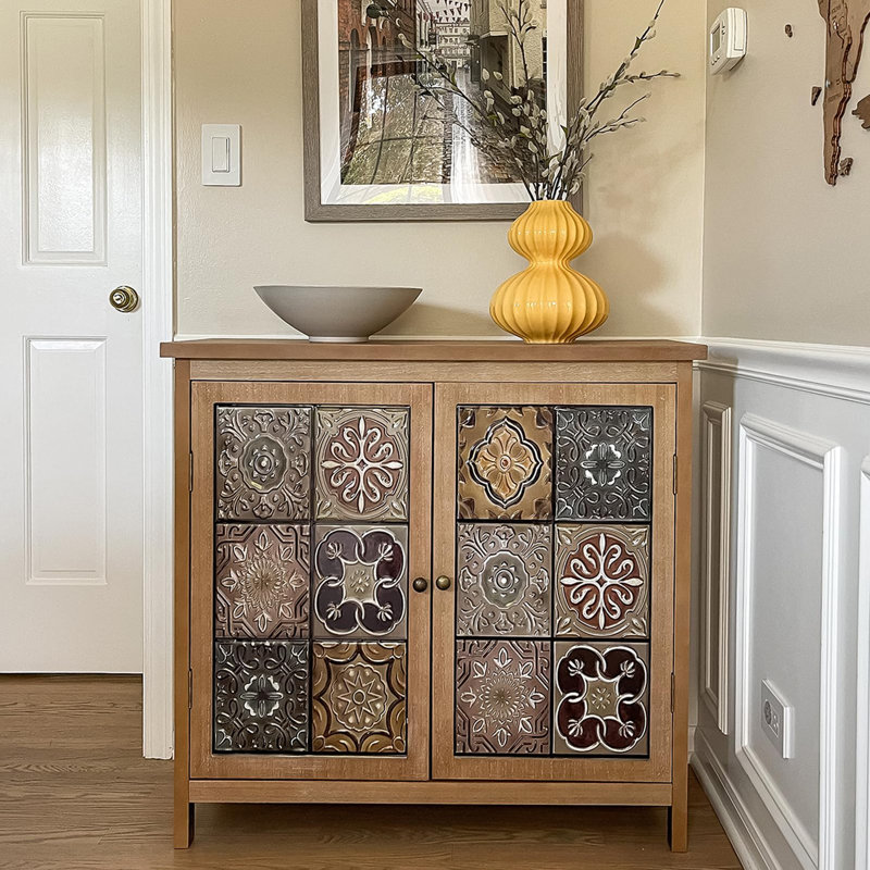 Accent Cabinet With Doors Vintage Decorative Storage Cabinet Farmhouse Entryway Living Room Cabinet Sideboard Buffet Cabinet With Storage